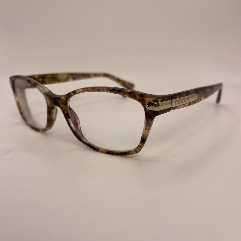Coach Eyeglasses HC 6065 5287 Confetti Light Brown Clear 51-17-135 *Frames Only*